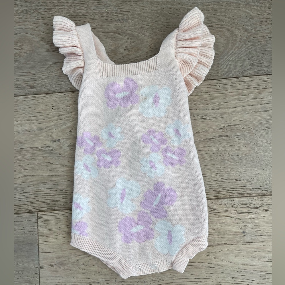 Ziggy Lou Floral Romper With a Detailed Back
